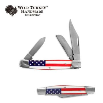 Wild Turkey Collection 3-Blade Stockman Folding Knife WT-323USA